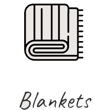 Blanket comfort amenity icon