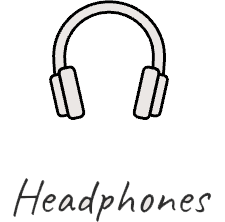 Headphones comfort amenity icon